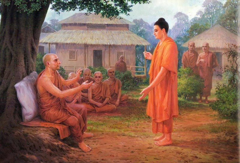 Vị tỳ kheo đến yết kiến tôn giả. Ảnh minh họa: chamilakumara.blogspot.com